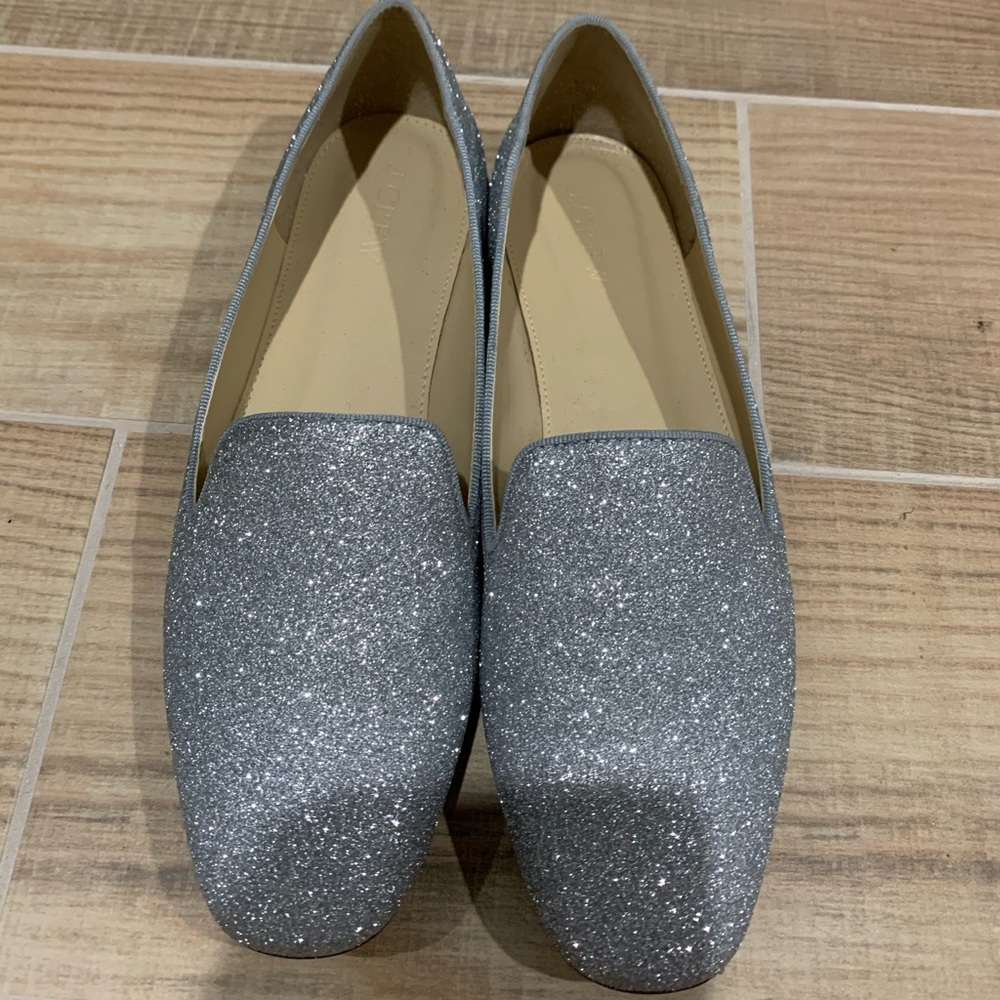 Brand new jcrew sparkle loafers